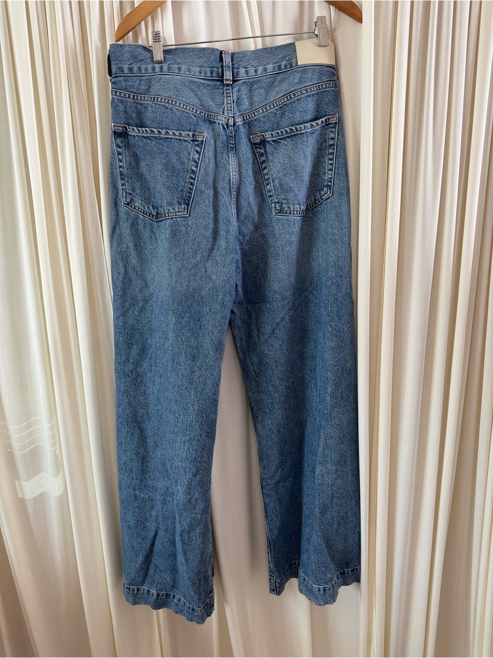 Citizens Of Humanity Beverly Trouser Wide-Leg Jeans in Medium Blue Wash Size 30 - Picture 6 of 9